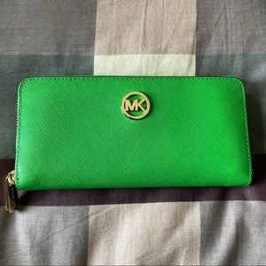 NWOT Michael Kors Green Wallet